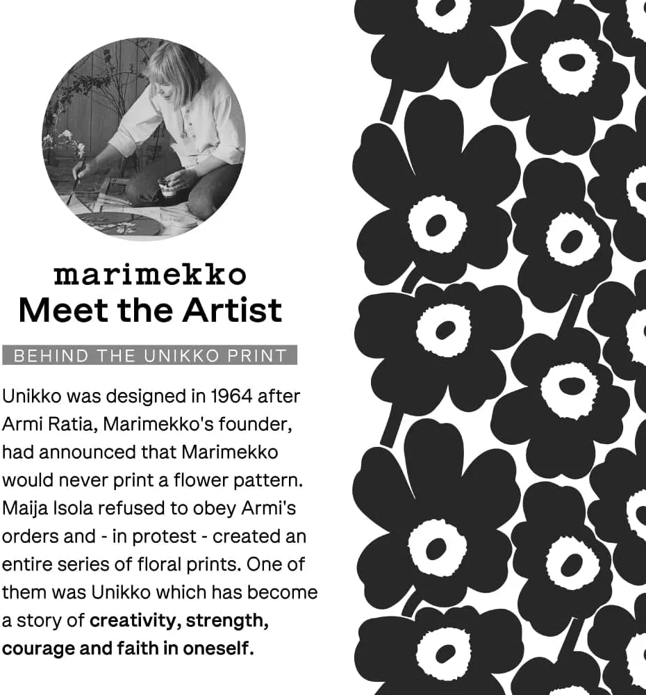 MARIMEKKO Oiva Unikko Mug — Refine Your Kitchen Décor with Our Iconic White Stoneware — Stylish Porcelain Coffee Mugs to Elevate Your Drinking Experience (8.8oz)