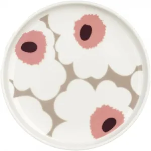 MARIMEKKO Oiva Unikko Small Plate – Refine Your Kitchen Décor with Our Iconic Floral Dinnerware – Stylish Dessert Plate to Elevate Your Dining Experience (13,5 cm)