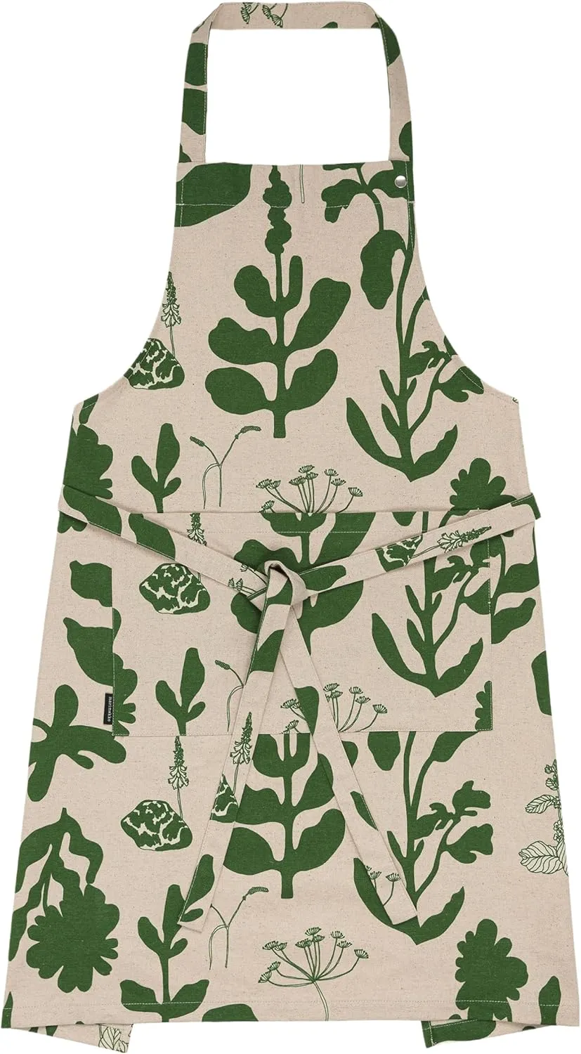 MARIMEKKO Pieni Elokuun Varjot Apron – Refine Your Kitchen Décor with Our Cute Aprons — Cotton and Linen Apron for Kitchen (34.5 in x 33 in)