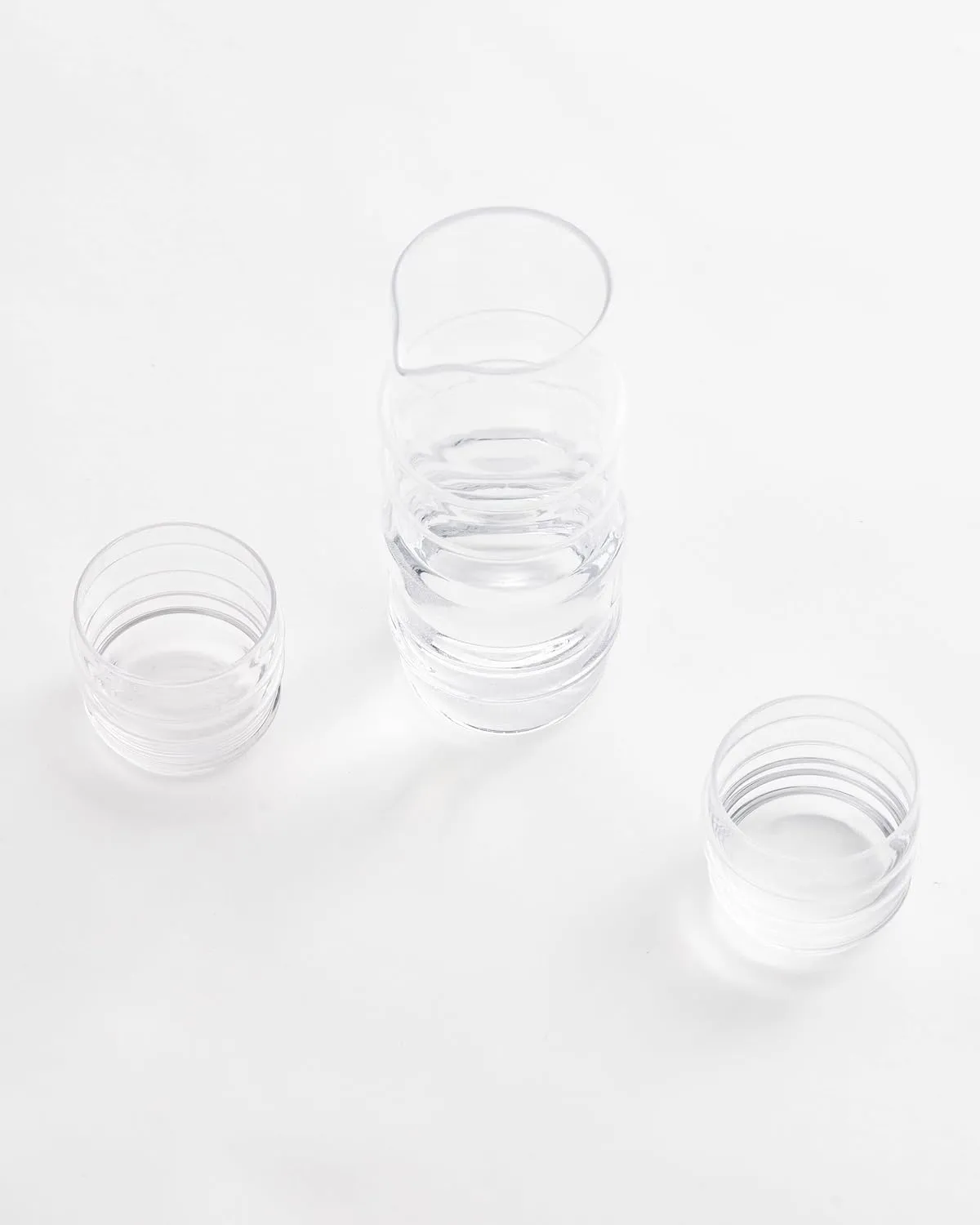 MARIMEKKO Sukat Makkaralla Glass Tumblers — Refine Your Kitchen Décor with Our Iconic Clear Glassware — Stylish & Mouth-Blown Drinking Glasses Set of 2 (7 oz)