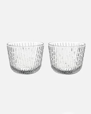 MARIMEKKO Syksy Glass Tumblers — Refine Your Kitchen Décor with Our Iconic Glassware — Stylish & Mouth-Blown Drinking Glasses Set of 2 (7 oz - 3.3” Diameter)