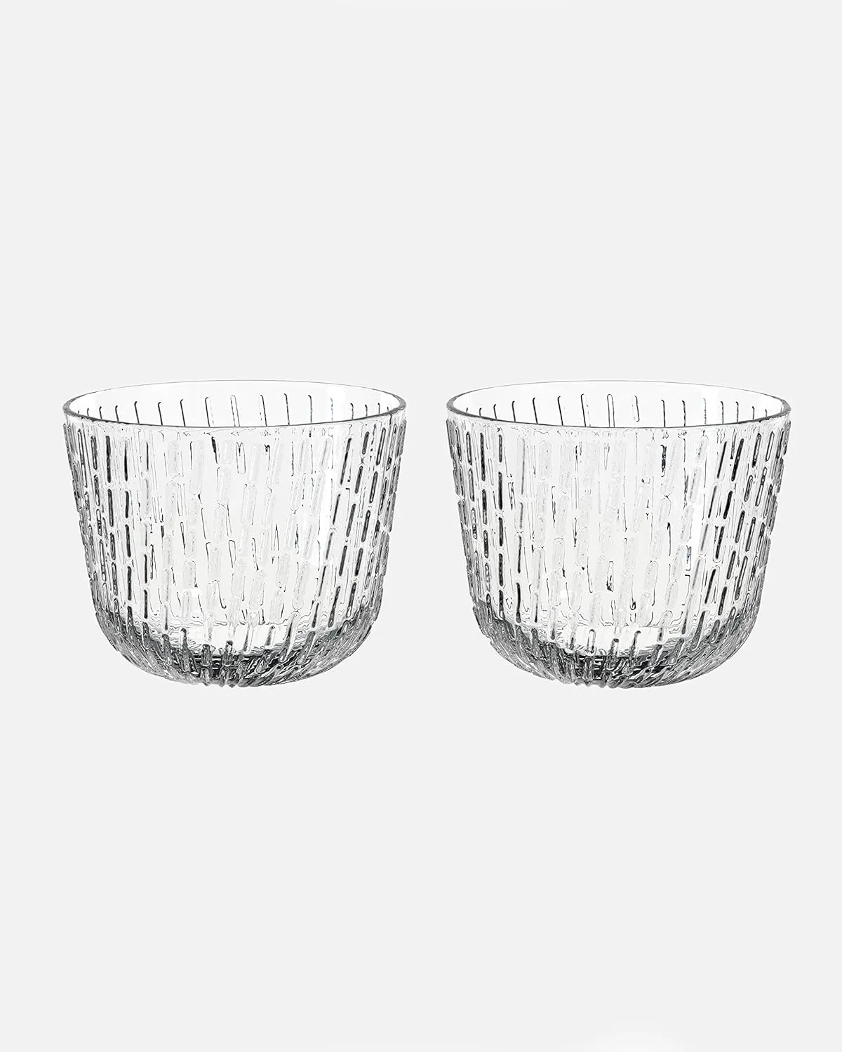 MARIMEKKO Syksy Glass Tumblers — Refine Your Kitchen Décor with Our Iconic Glassware — Stylish & Mouth-Blown Drinking Glasses Set of 2 (7 oz - 3.3” Diameter)