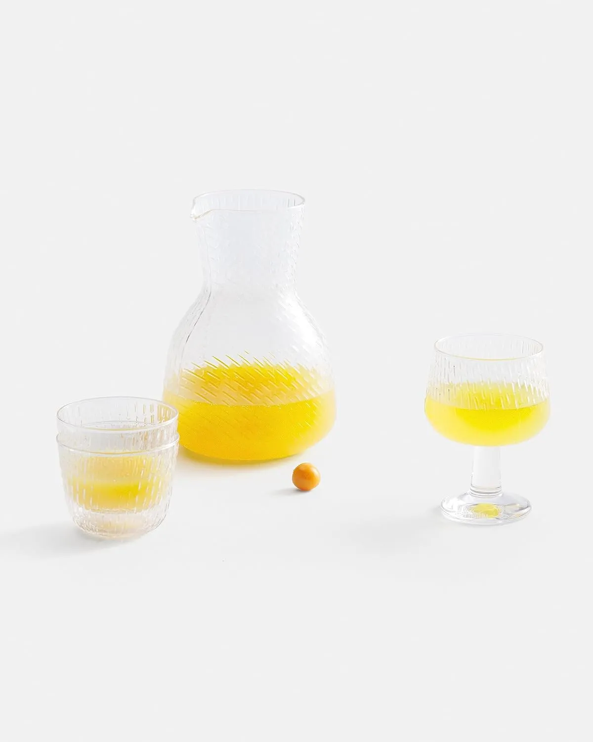 MARIMEKKO Syksy Glass Tumblers — Refine Your Kitchen Décor with Our Iconic Glassware — Stylish & Mouth-Blown Drinking Glasses Set of 2 (7 oz - 3.3” Diameter)