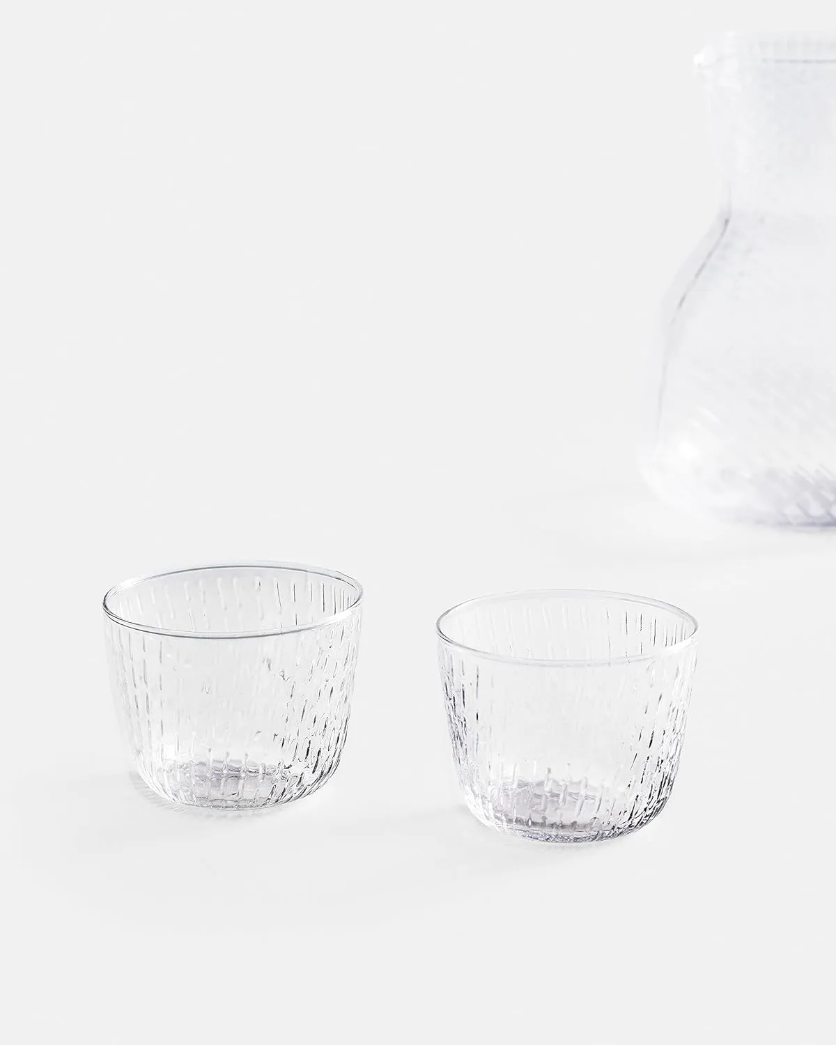 MARIMEKKO Syksy Glass Tumblers — Refine Your Kitchen Décor with Our Iconic Glassware — Stylish & Mouth-Blown Drinking Glasses Set of 2 (7 oz - 3.3” Diameter)
