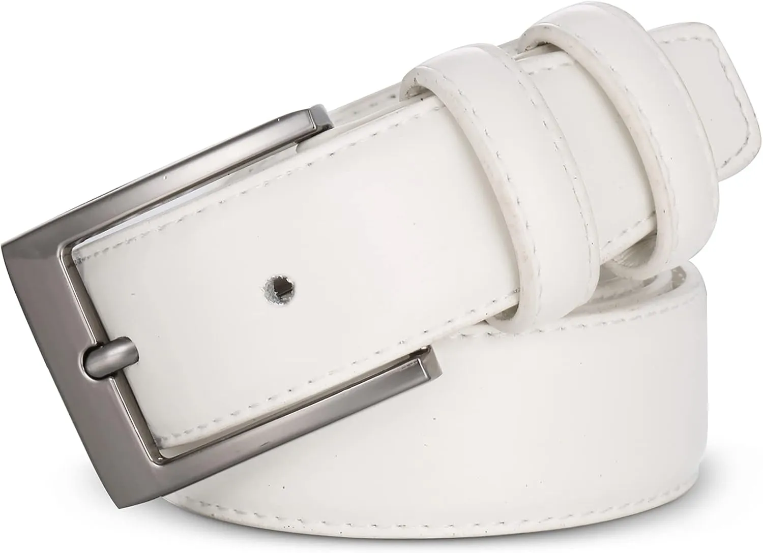 Marino’s Men Genuine Leather Dress Belt with Single Prong Buckle
