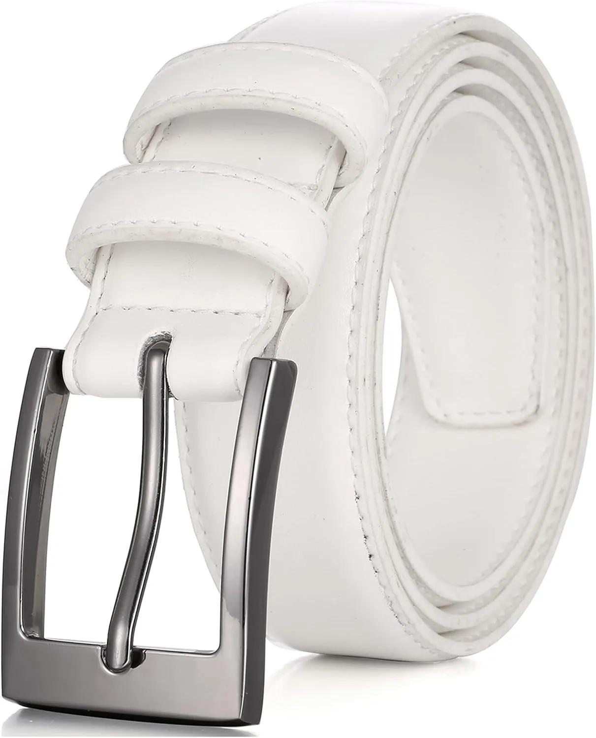 Marino’s Men Genuine Leather Dress Belt with Single Prong Buckle