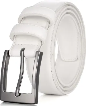 Marino’s Men Genuine Leather Dress Belt with Single Prong Buckle