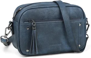 MASINTOR Crossbody Bags for Women Vegan Leather, Trendy Shoulder Purse with Adjustable Strap and Tassel