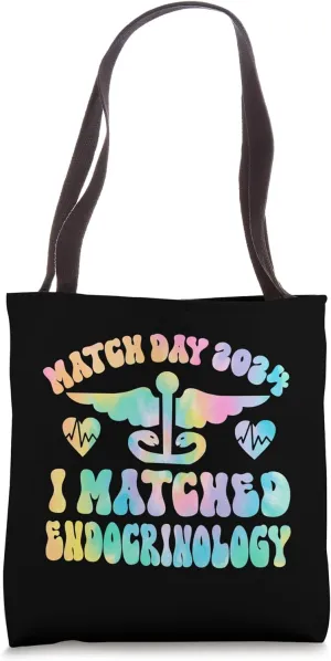 Match Day 2024 Endocrinology Resident Future Doctor Tie Dye Tote Bag