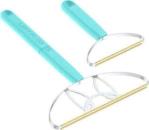 MAX & Pro LINTPLUS Pet Hair Remover Bundle-2-in-1 Adjustable & Fixed Handle Duo, Large   Compact Tools for Carpets, Furniture, Cars, and Tight Spaces