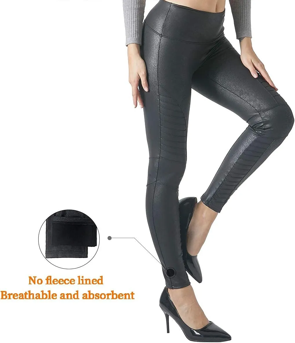 MCEDAR High Elasticity Faux Leather Legging for Women