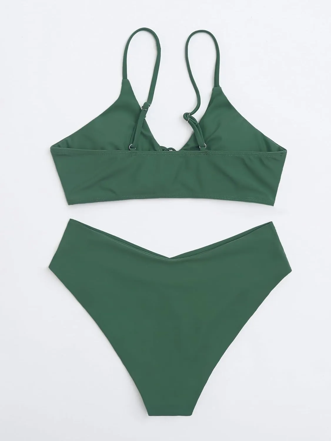Meetall Women's High Cut String Triangle Bikini Set Swimsuits Sexy Bathing Suits 2 Piece