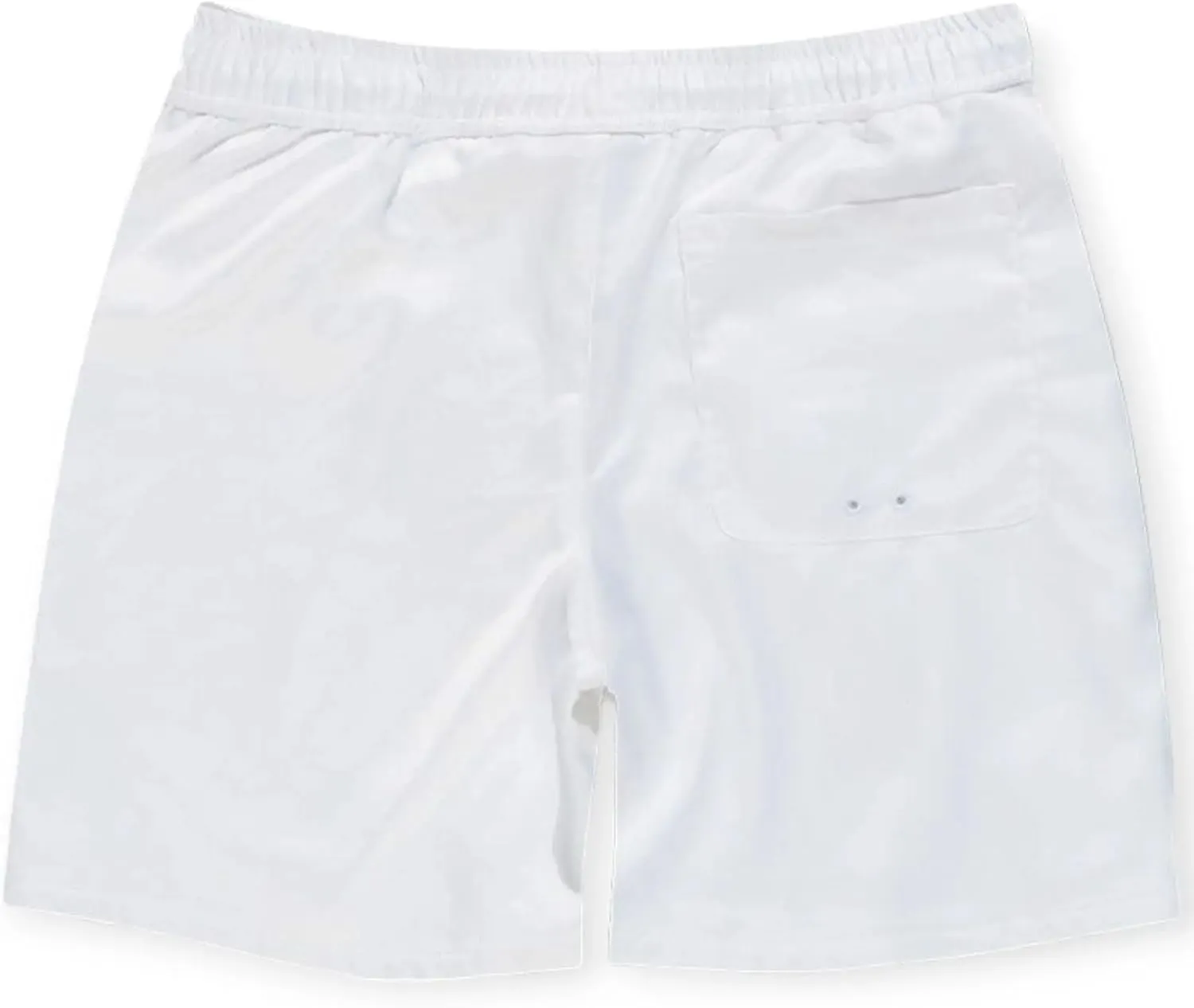 Men Quarter Zip Nylon Short (White), Large