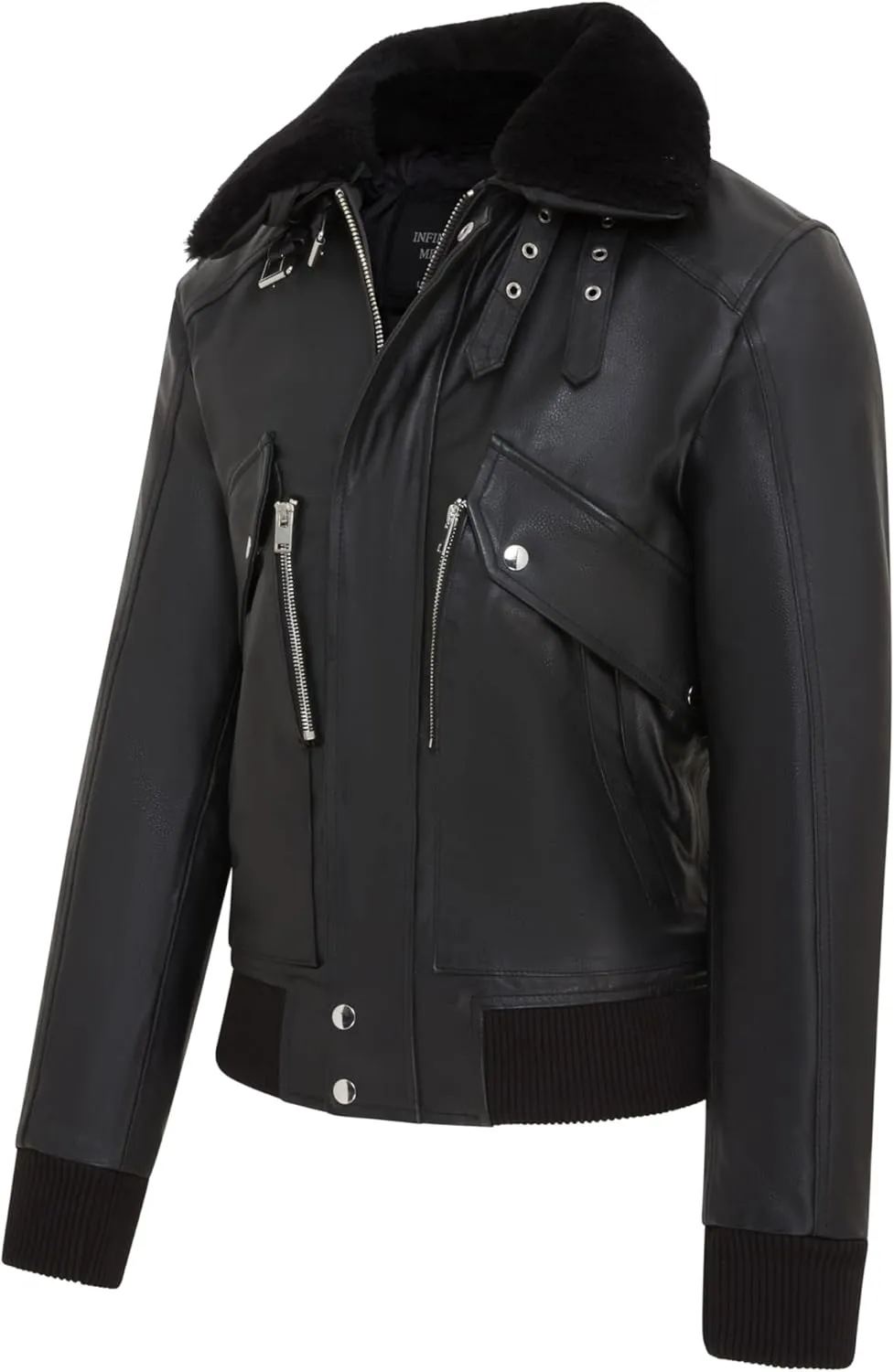 Men's Air Force A2 USAF Black Aviator Bomber Leather Cowhide Jacket