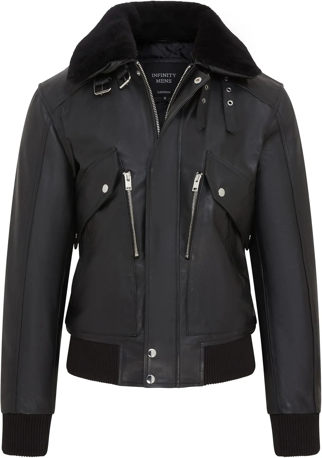 Men's Air Force A2 USAF Black Aviator Bomber Leather Cowhide Jacket
