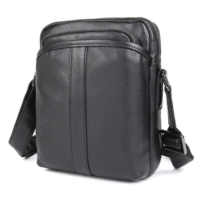 Men's Black Leather Crossbody Bag NZ | Shoulder Bag