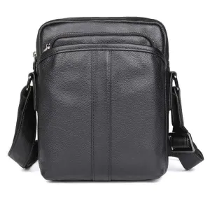 Men's Black Leather Crossbody Bag NZ | Shoulder Bag