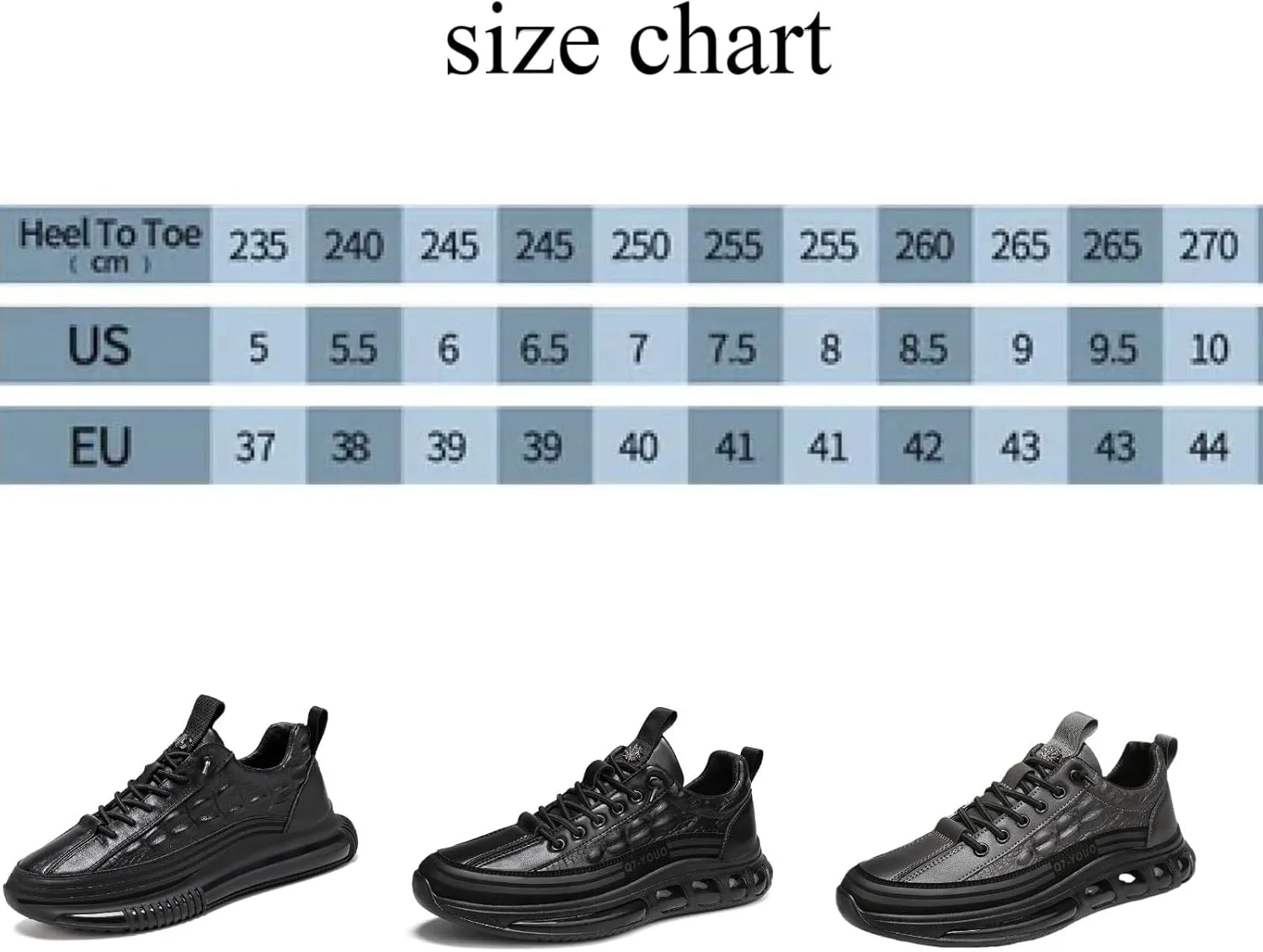 Men's Cowhide Pattern Air Cushion Sneakers Stylish and Comfortable Pattern Soft Leather Non-Slip Casual Walking Shoes