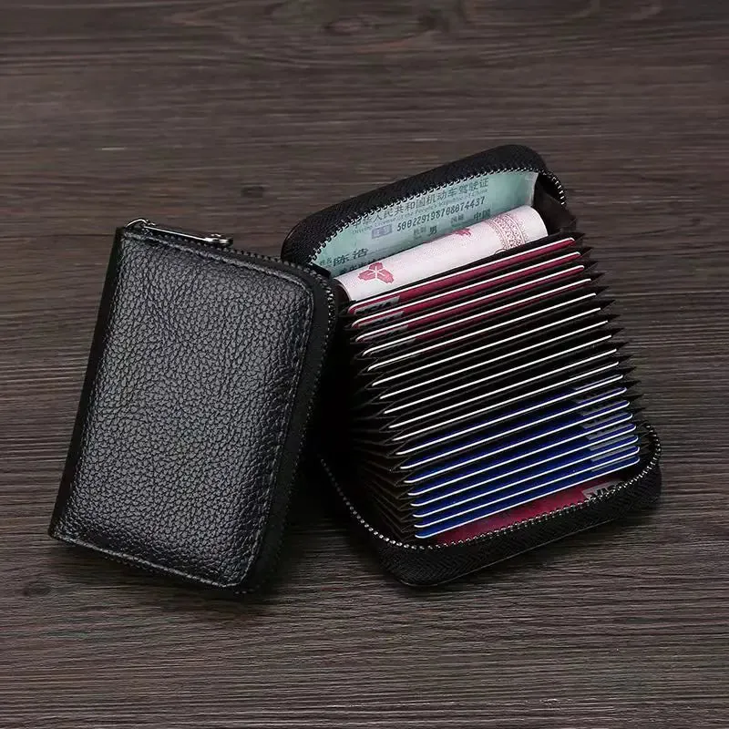 Men's Genuine Leather Business Card Wallet