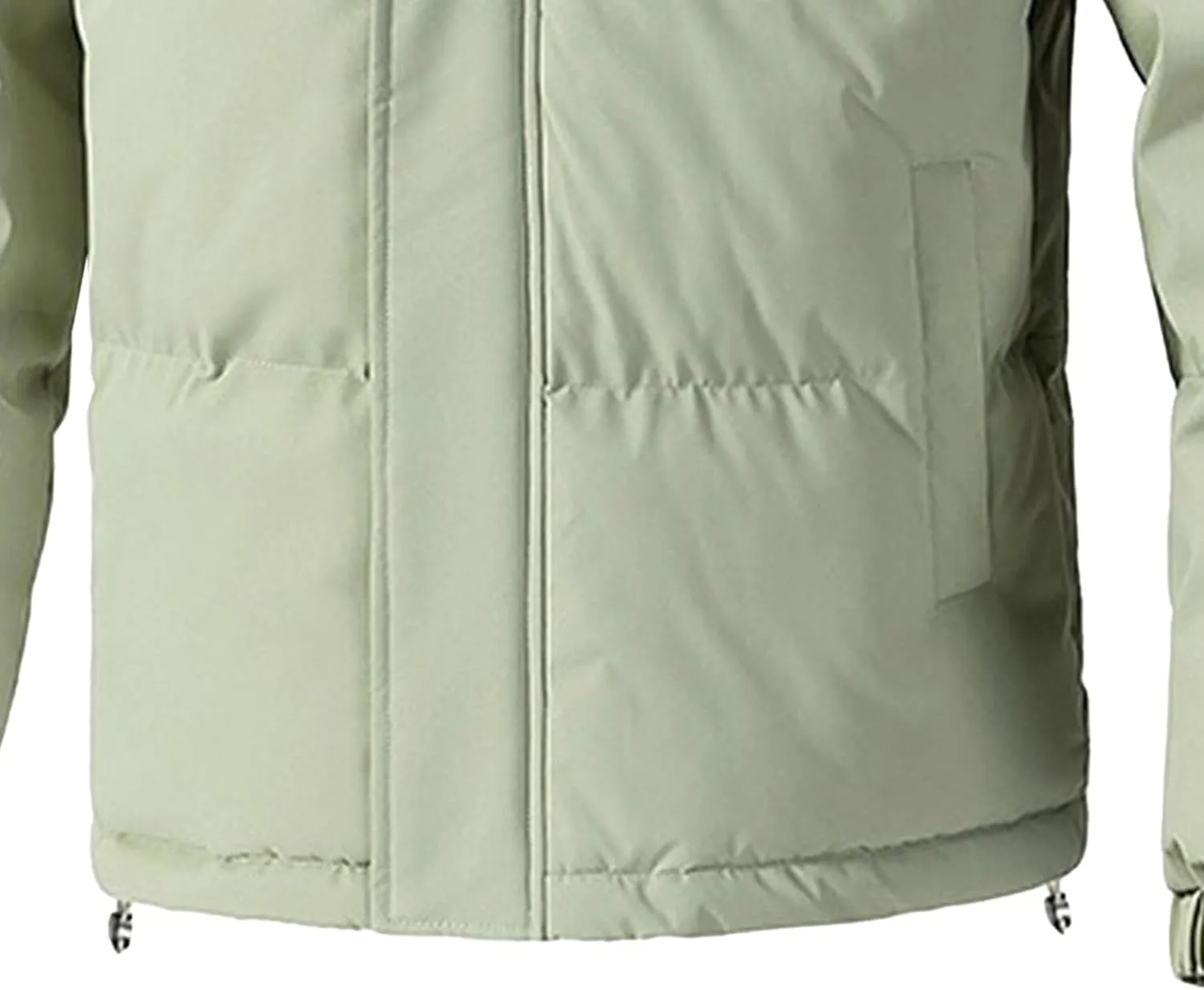 Mens Hooded Warm Quilted Jacket Winter Coat Insulated Puffer Jacket Water-Repellent Windproof Parkas Outerwear