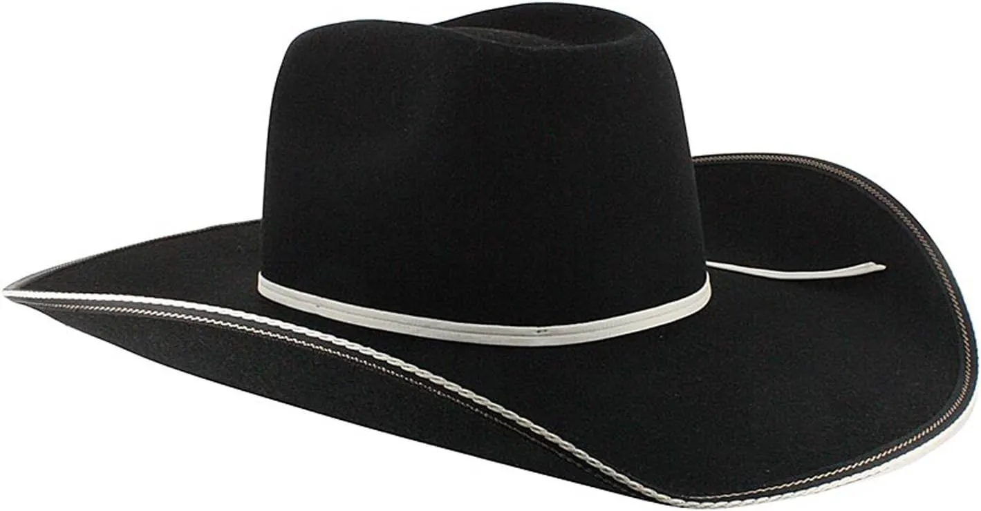 Men's Snake Eyes Wool Cowboy Hat Black 7 3/4