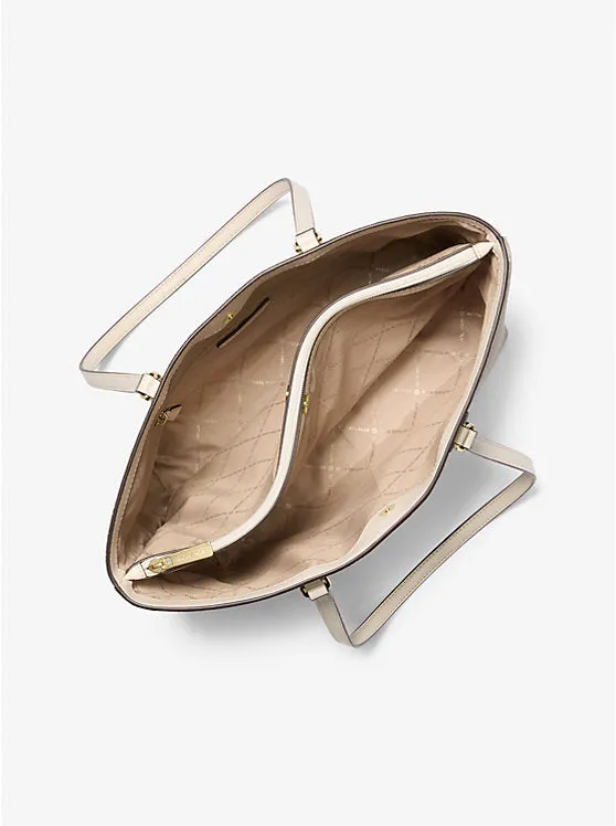 Micheal Kors Sheila Large Signature Logo and Metallic Tote Bag Pale Gold
