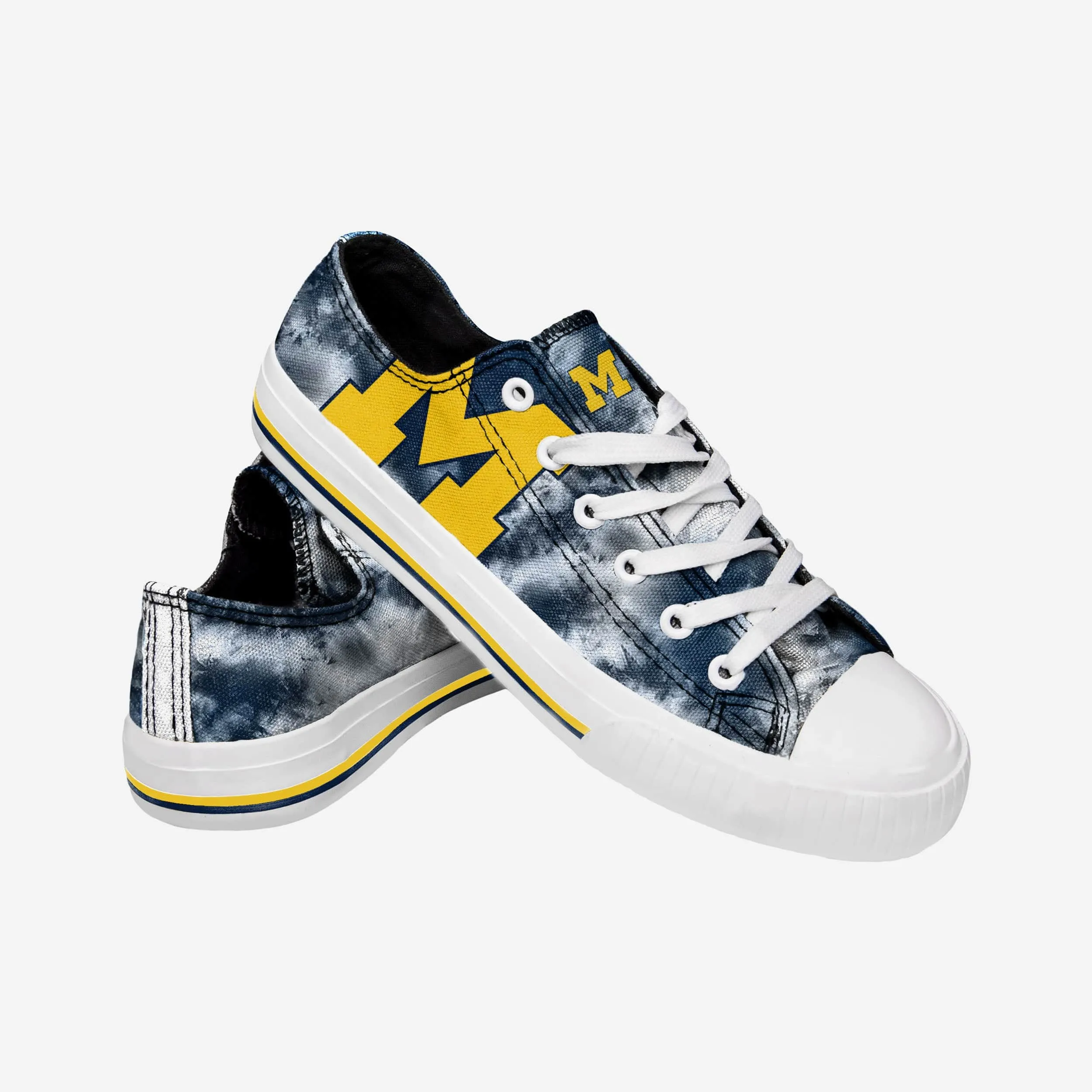 Michigan Wolverines Womens Low Top Tie-Dye Canvas Shoe
