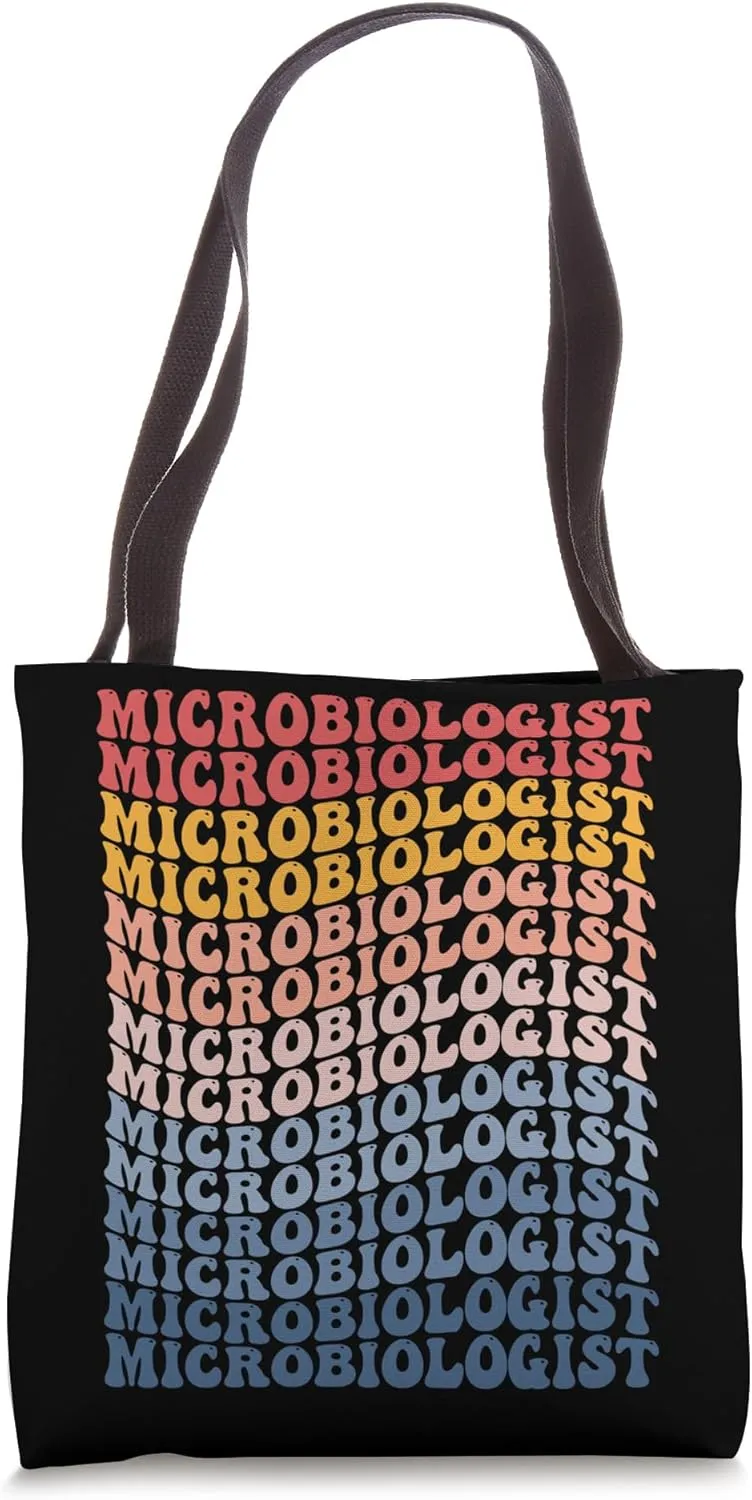 Microbiologist Groovy Retro Tote Bag