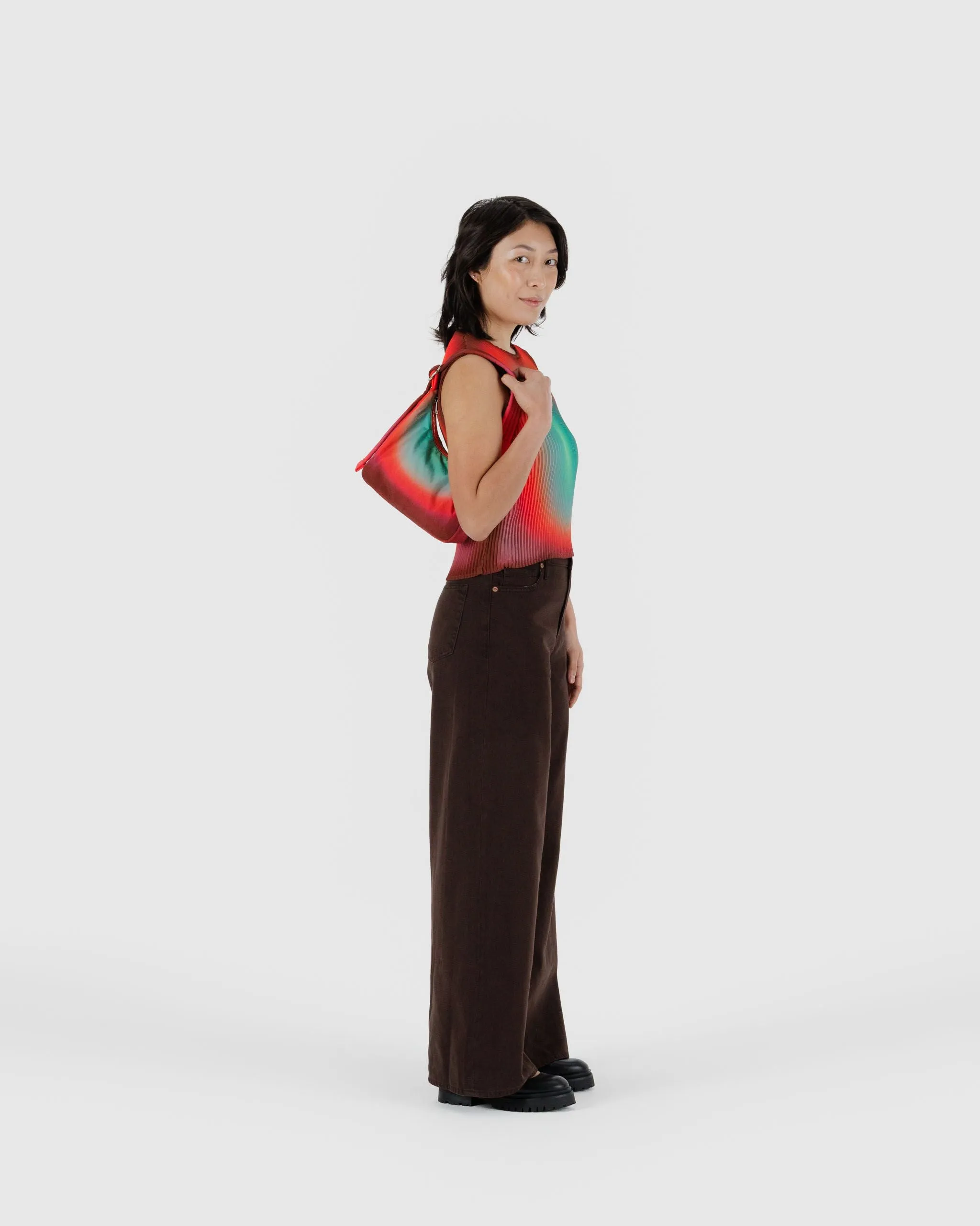 Mini Nylon Shoulder Bag - Rain
