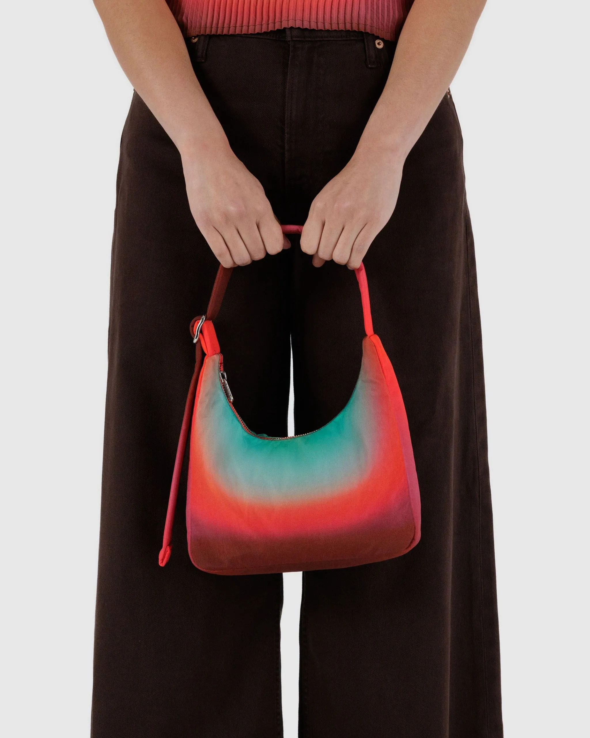 Mini Nylon Shoulder Bag - Rain