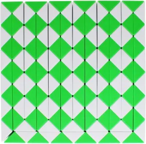 Mipartebo Magic Snake Cube Twist Puzzle 144 Wedges Large Size Twist Fidget Snake Toys Gift Party Favors for Kids Adults Teens Green