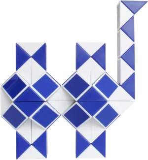 Mipartebo Magic Snake Cube Twist Puzzle 72 Wedges Large Size Twist Fidget Snake Toys Gift Party Favors for Kids Adults Teens Blue