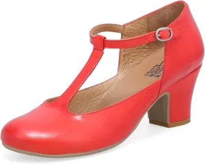 Miz Mooz Fleta Women's Retro Inspired Heels Scarlet