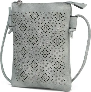 MKF Collection Crossbody Bags for Women Handbag, PU Leather Crossover, Small Shoulder Side Messenger Purse