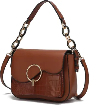 MKF Collection Satchel Bags for Women, Vegan Leather Shoulder bag, Crossbody bag Handbag Purse by Mia K