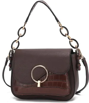 MKF Collection Satchel Bags for Women, Vegan Leather Shoulder bag, Crossbody bag Handbag Purse by Mia K