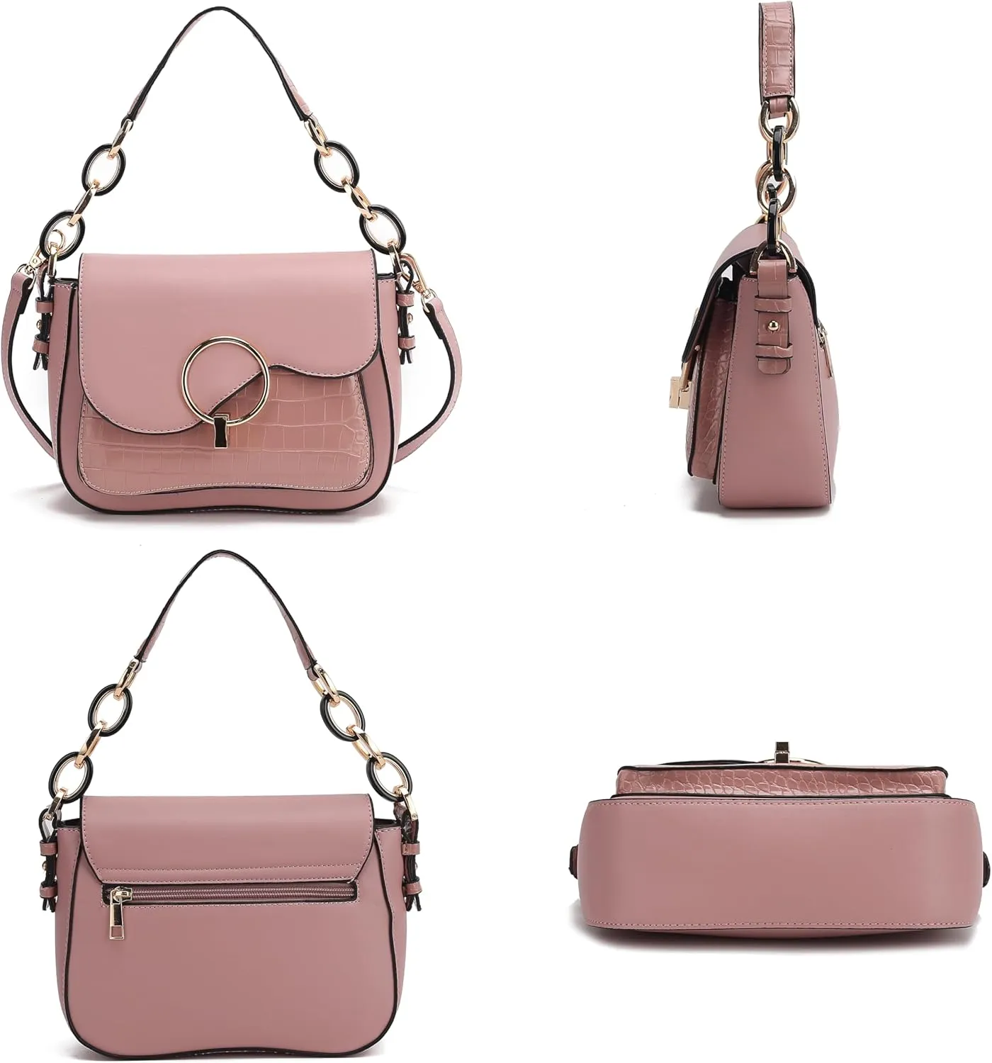 MKF Collection Satchel Bags for Women, Vegan Leather Shoulder bag, Crossbody bag Handbag Purse by Mia K