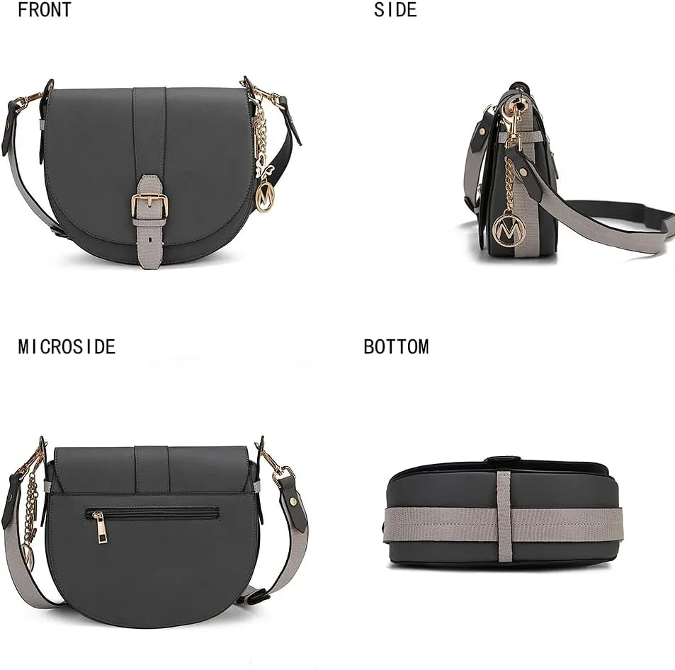 MKF Collection Shoulder Bag for Women, Vegan Leather Crossbody Handbag Purse