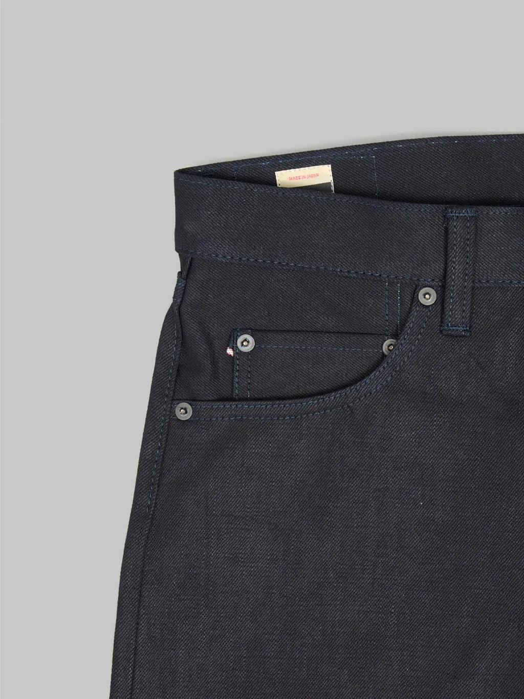 Momotaro 0605-IBSP 15.7oz Indigo X Black Natural Tapered Jeans