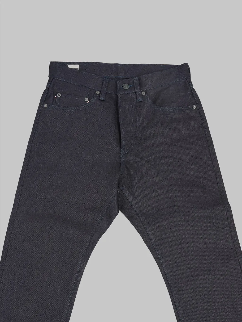 Momotaro 0605-IBSP 15.7oz Indigo X Black Natural Tapered Jeans