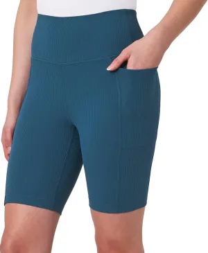 Mondetta Womens Active Midweight Ribbed Bike Short