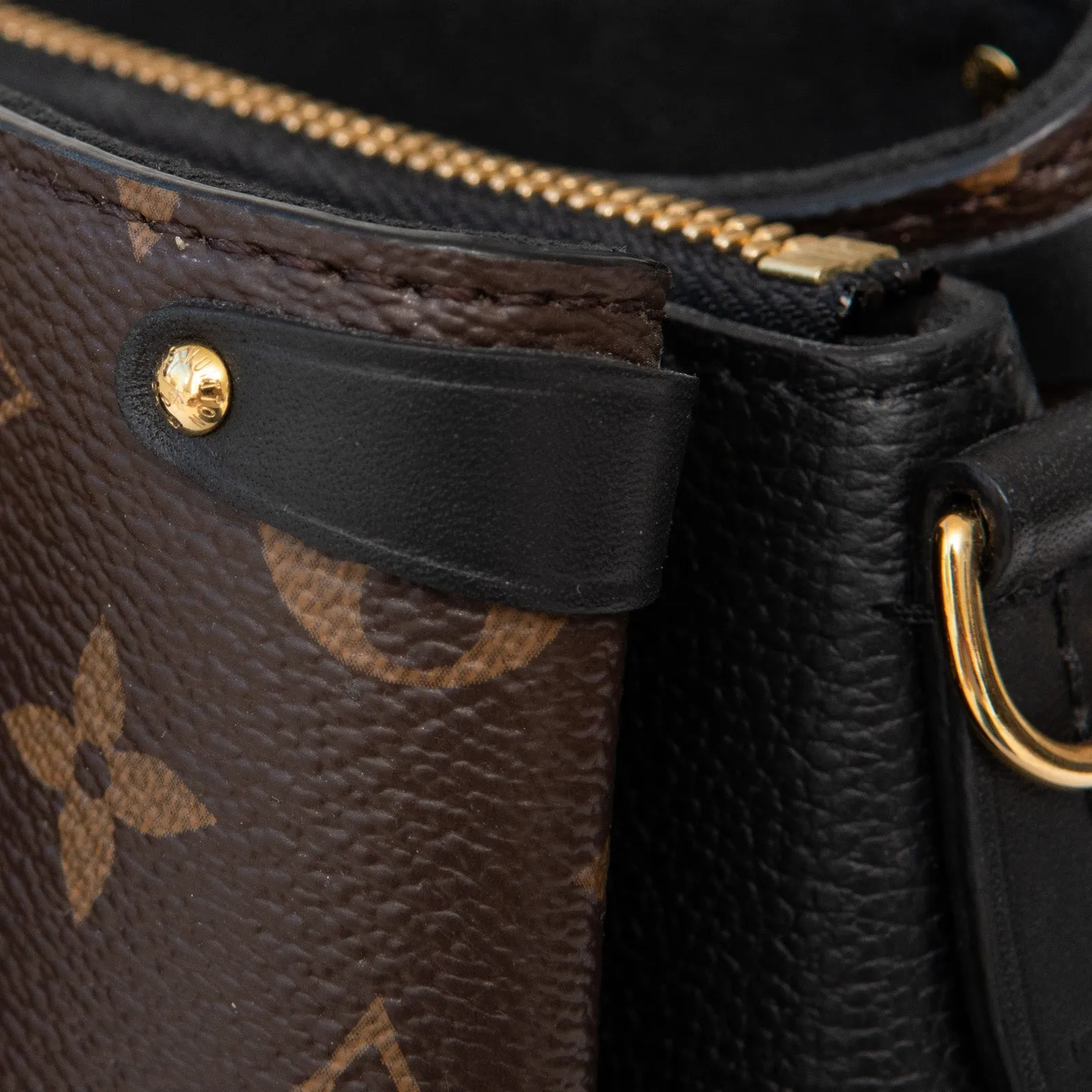 Monogram Soufflot Louis Black Contemporary  Bag Vuitton BB Sleek