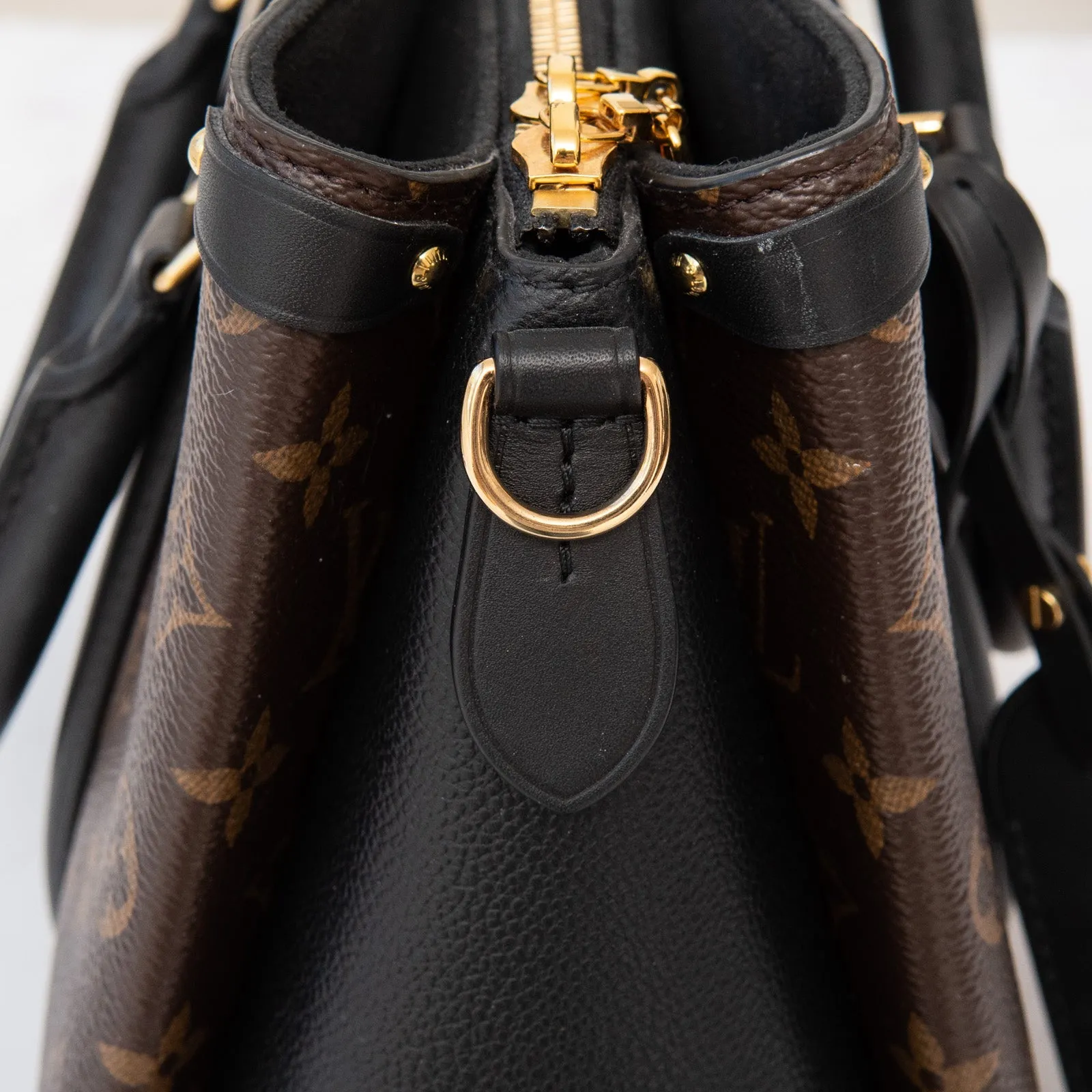Monogram Soufflot Louis Black Contemporary  Bag Vuitton BB Sleek