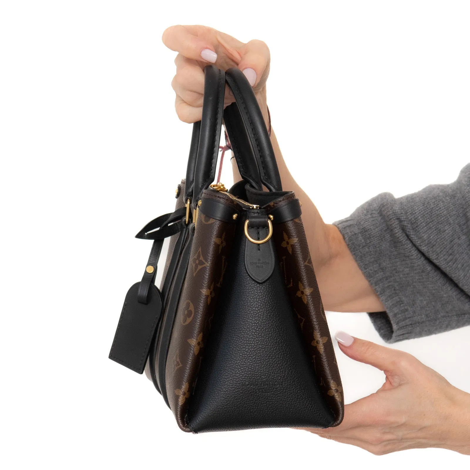 Monogram Soufflot Louis Black Contemporary  Bag Vuitton BB Sleek