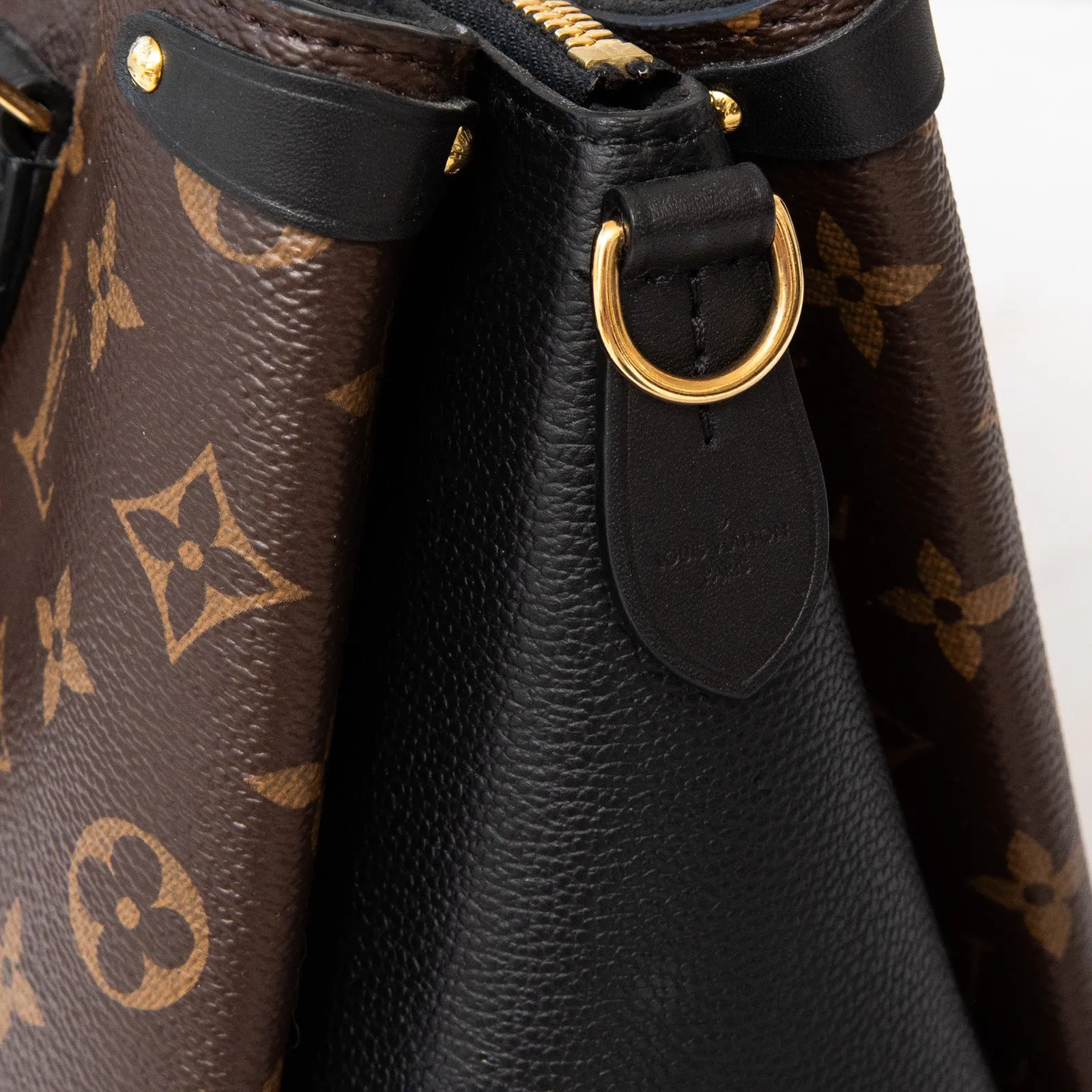 Monogram Soufflot Louis Black Contemporary  Bag Vuitton BB Sleek