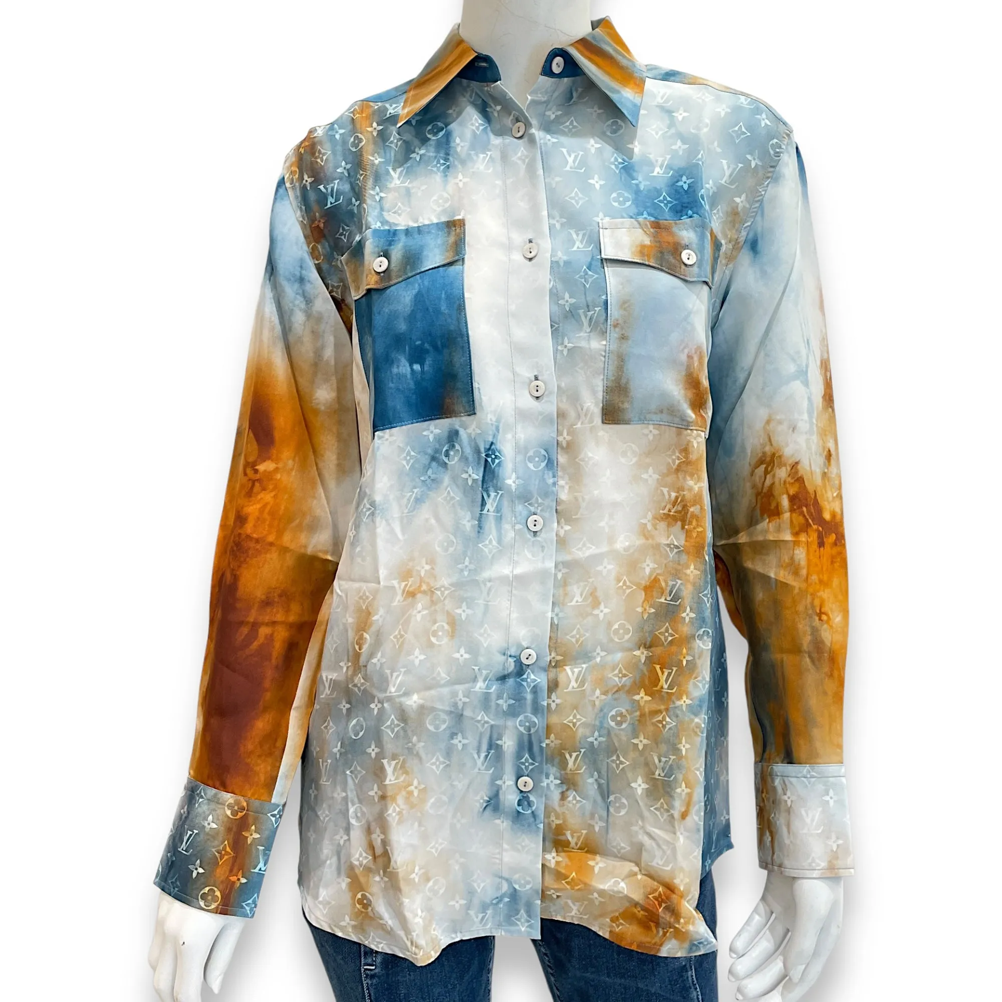 Monogram Tie Dye 34 Multi-colour Shirt in Silk