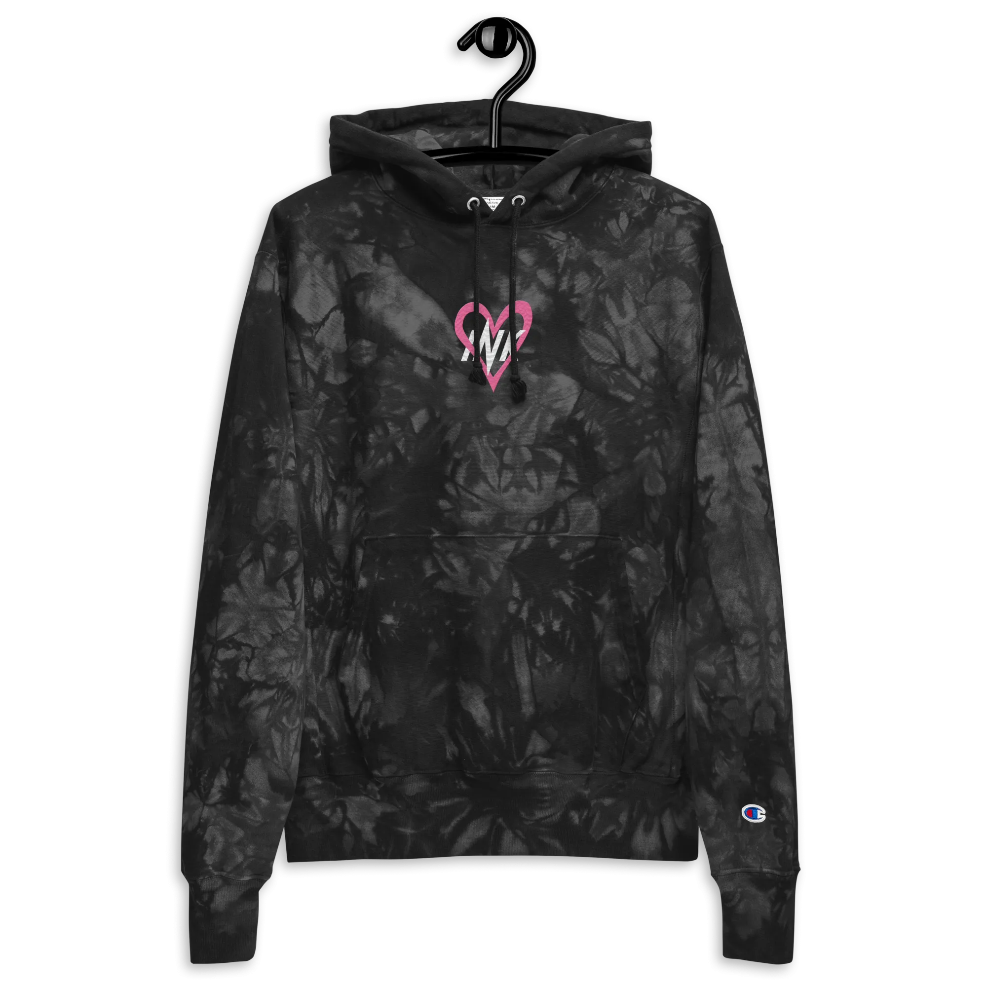 Montecristo Ink x Champion Tie-Dye Hoodie featuring Ink Love Embroidery