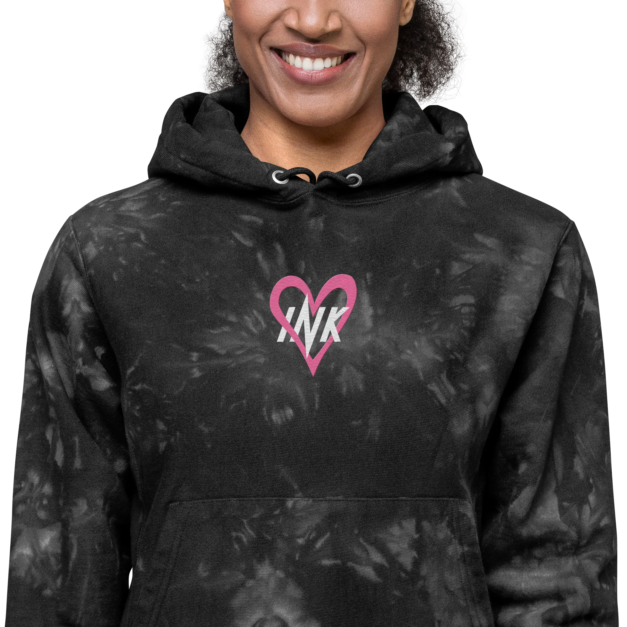 Montecristo Ink x Champion Tie-Dye Hoodie featuring Ink Love Embroidery