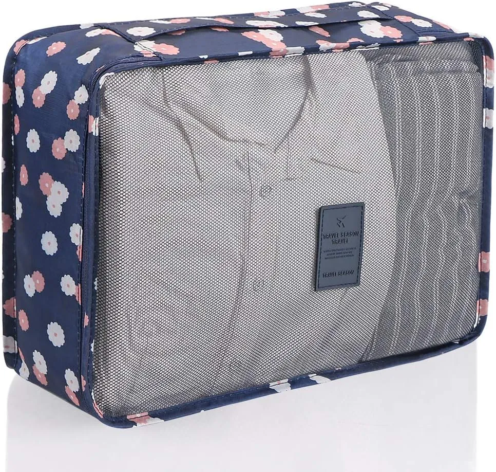 Mossio 7 Set Packing Cubes with Shoe Bag - Travel Carry On Luggage Organizer