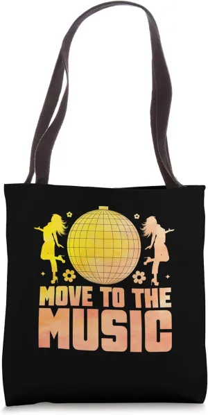 Move To The Music Vintage 70’s Dancing Retro Dance Music Tote Bag